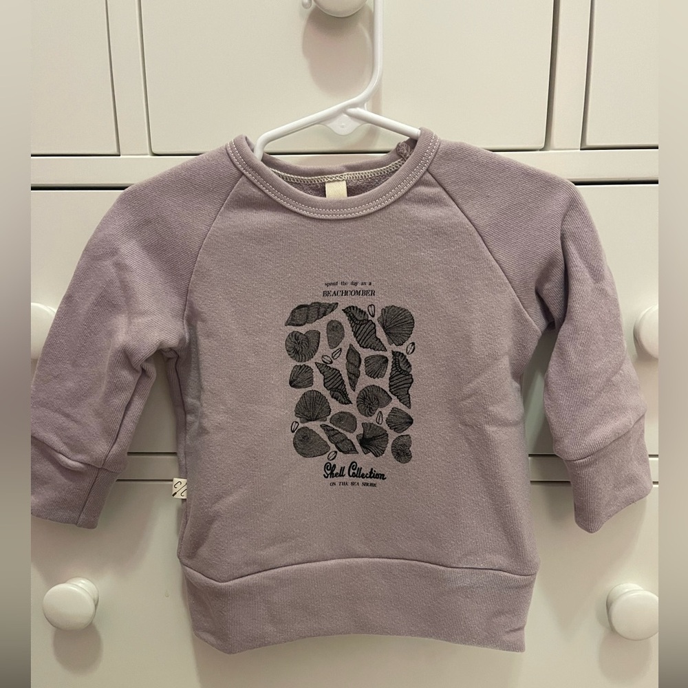 Childhoods Clothing Baby Purple Pullover Crew Neck Sweatshirt - 6-12 Month